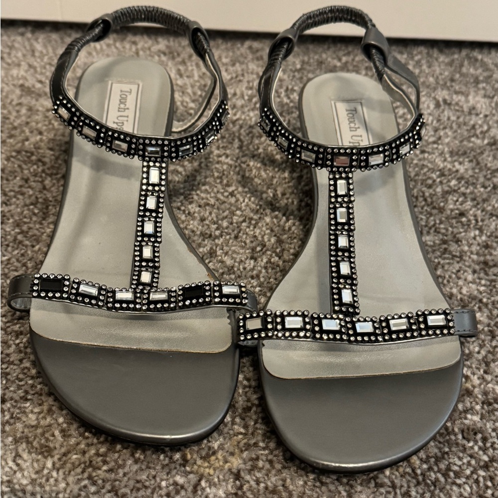 Touch Ups (Silver Beaded Sandals)